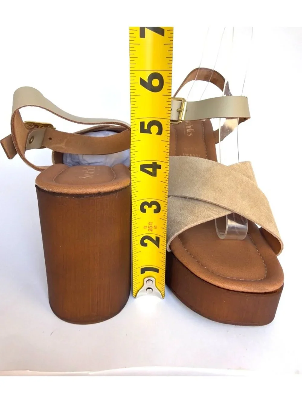 Seychelles Paloma Beige Sand Suede Platform Sandals Size 8